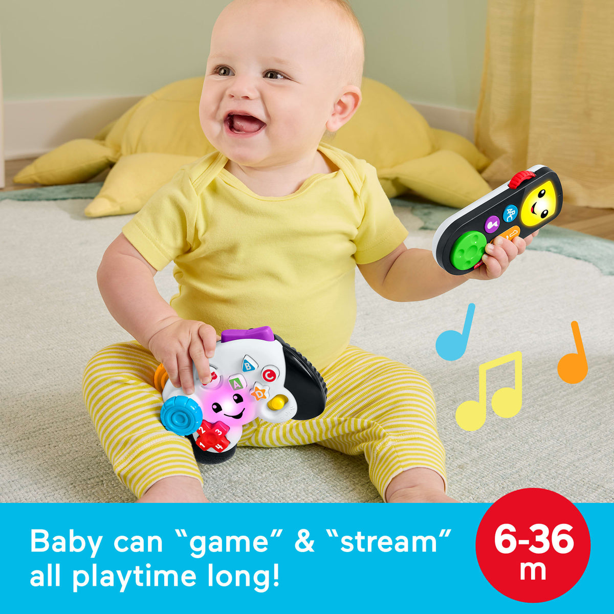 Fisher-Price Laugh & Learn Play & Stream Tech Set, 2 Electronic Toys For Baby & Toddler