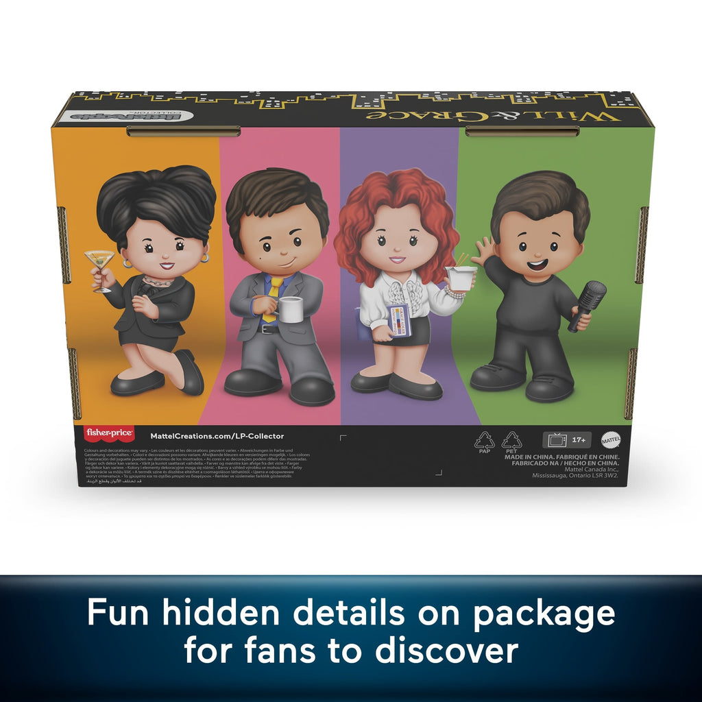 Little People Collector Will And Grace Tv Series Special Edition Set For Adults & Fans, 4 Figures