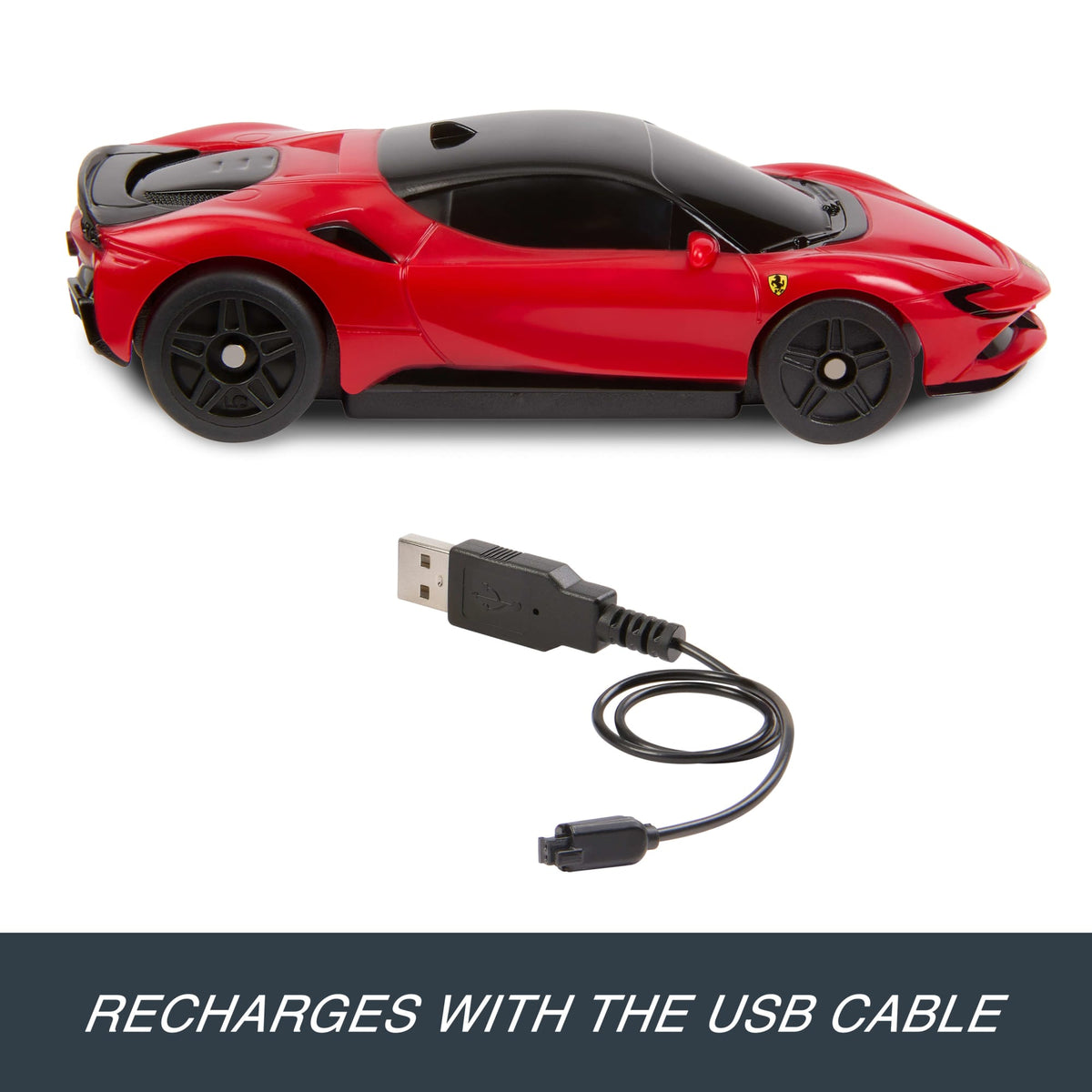 Hot Wheels RC 1:64 Ferrari Sf90 Stradale Assetto Fiorano Battery-Powered Remote-Control Car