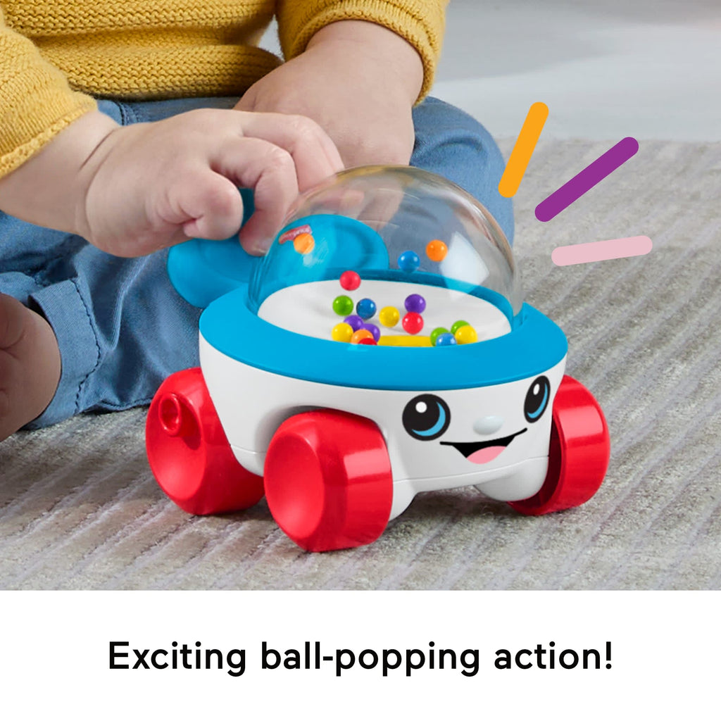 Fisher-Price Corn Popper Vehicle Push-Along Toy With Sounds For Baby & Toddler