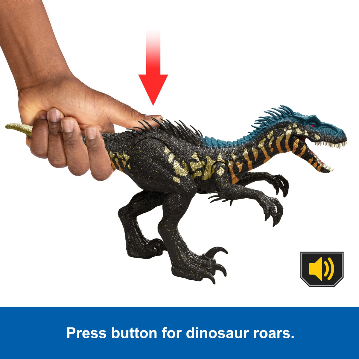 Jurassic World Reimagined Indoraptor Dinosaur Action Figure, Bold Colored Real Feel Carnivore Toy