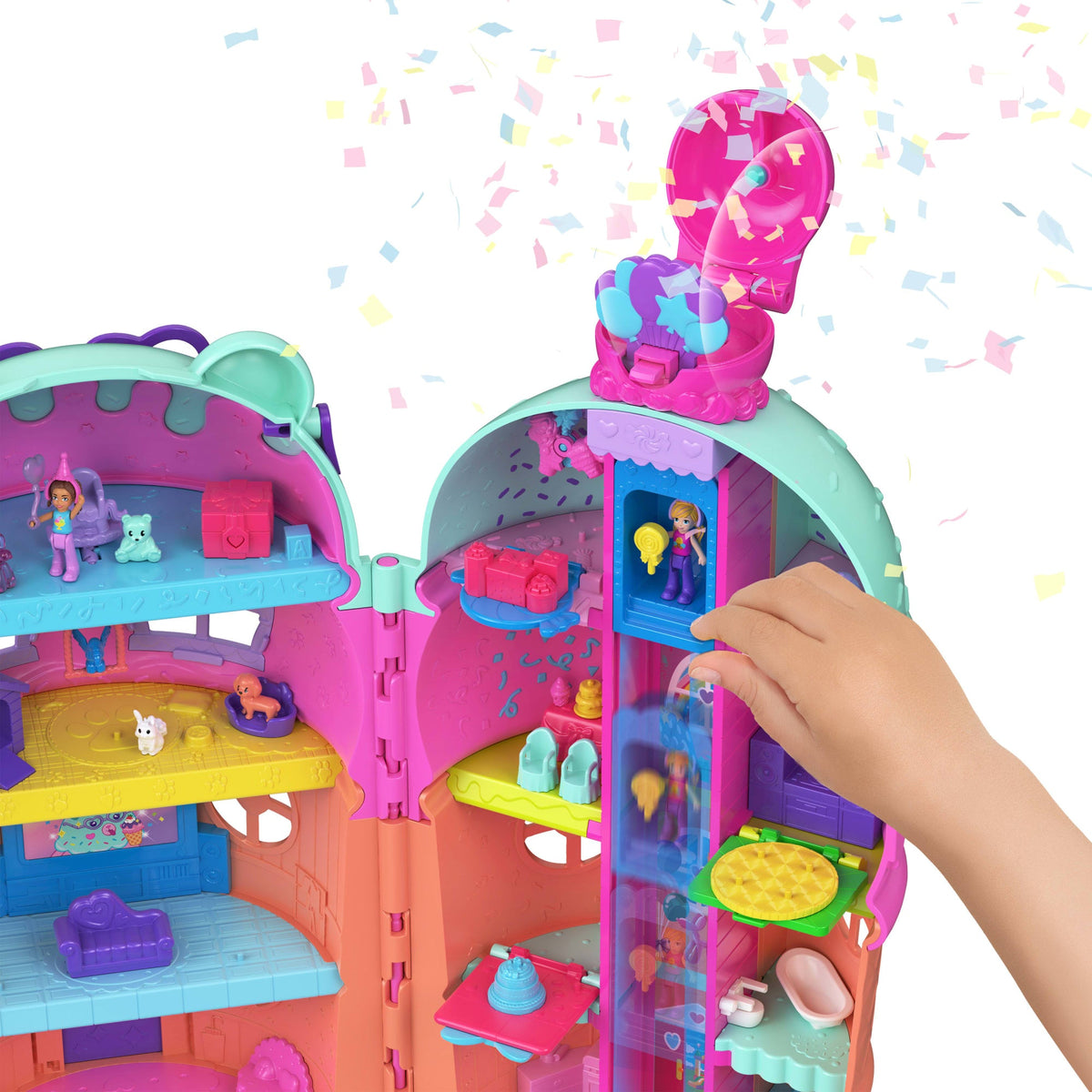 Polly Pocket Set de Juego Compacto Casa de Helado