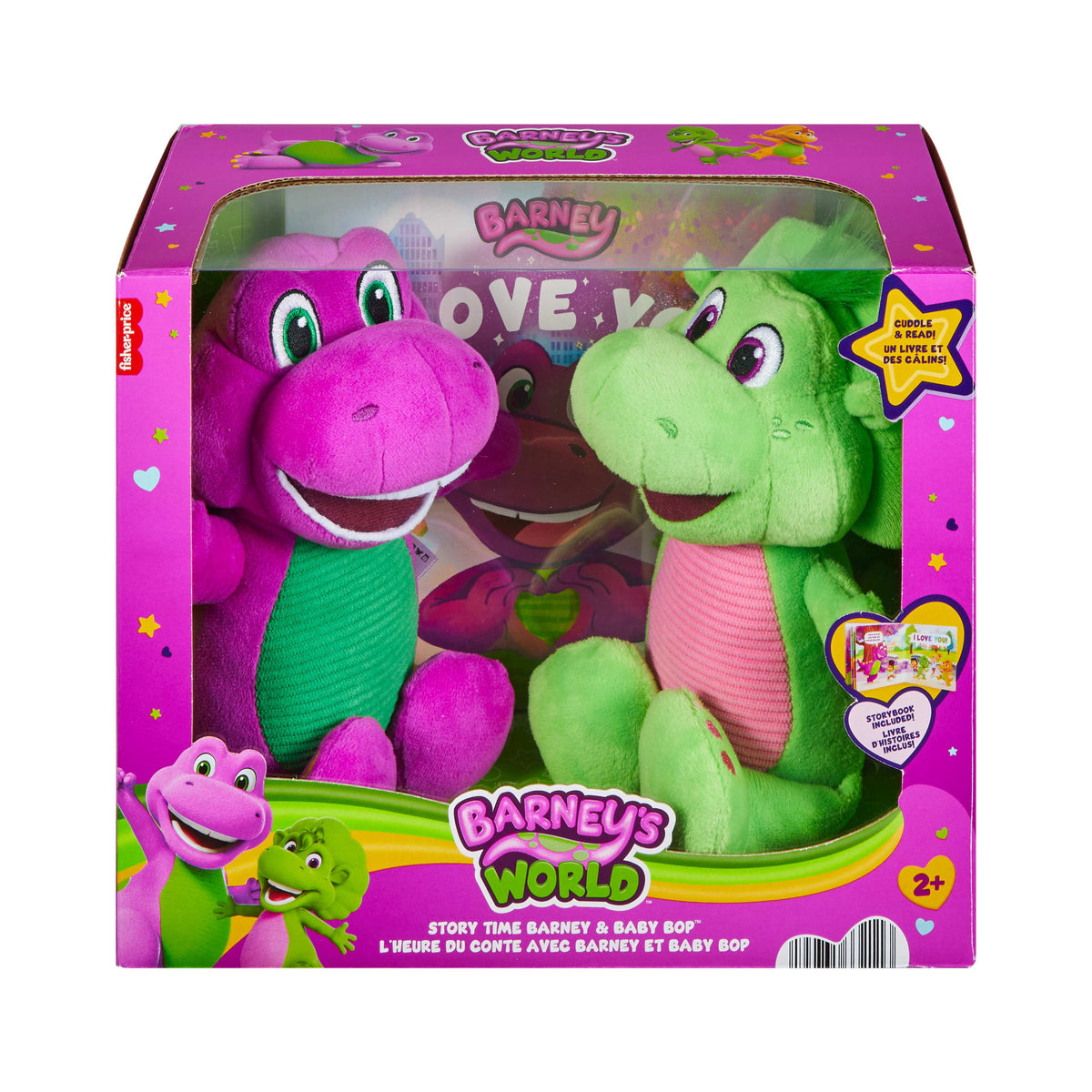 Fisher-Price Barney's World Barney & Baby Bop With Book