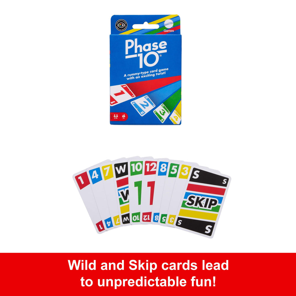 Phase 10 Card Game For Families, Adults And Kids, Rummy-Style Play in A Storage Tin