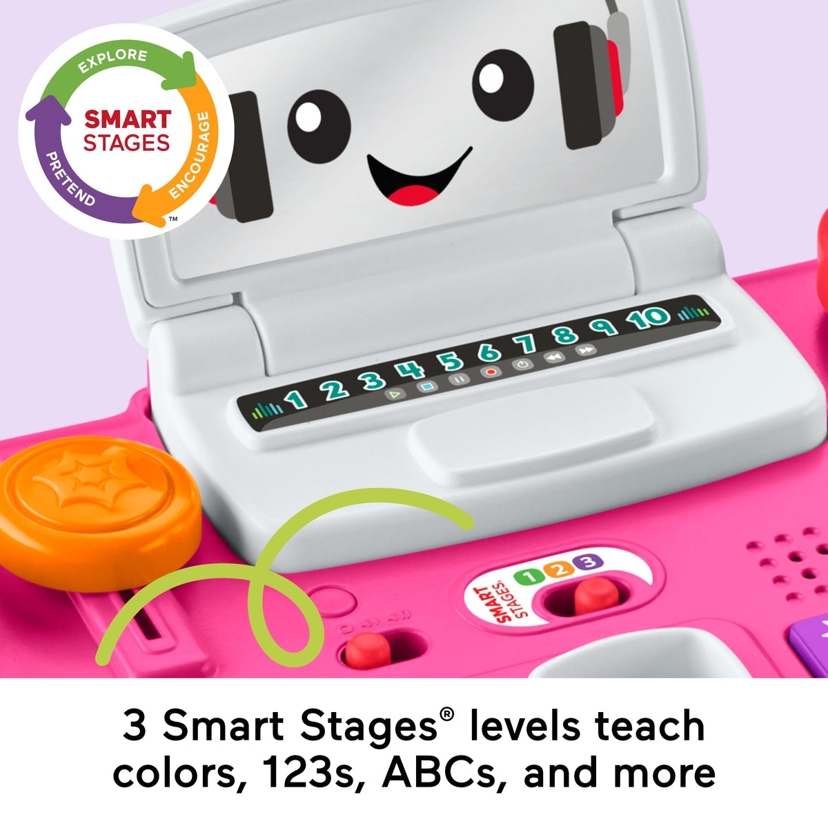 Fisher-Price Laugh & Learn Mix & Learn DJ Table, Baby & Toddler Musical Learning Toy, Pink