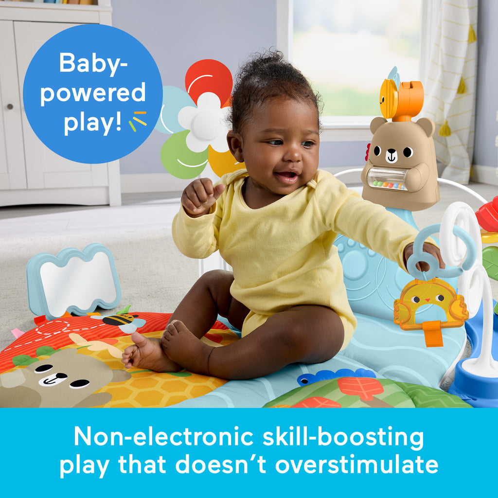 Fisher-Price 3-In-1 Kick & Sway Activity Gym, Baby Play Mat & Sensory Toys For Newborn Developmental Play