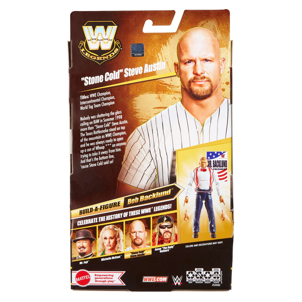 WWE Elite Legends “Stone Cold” Steve Austin Action Figure & Accessories, Series 30 6-inch Set