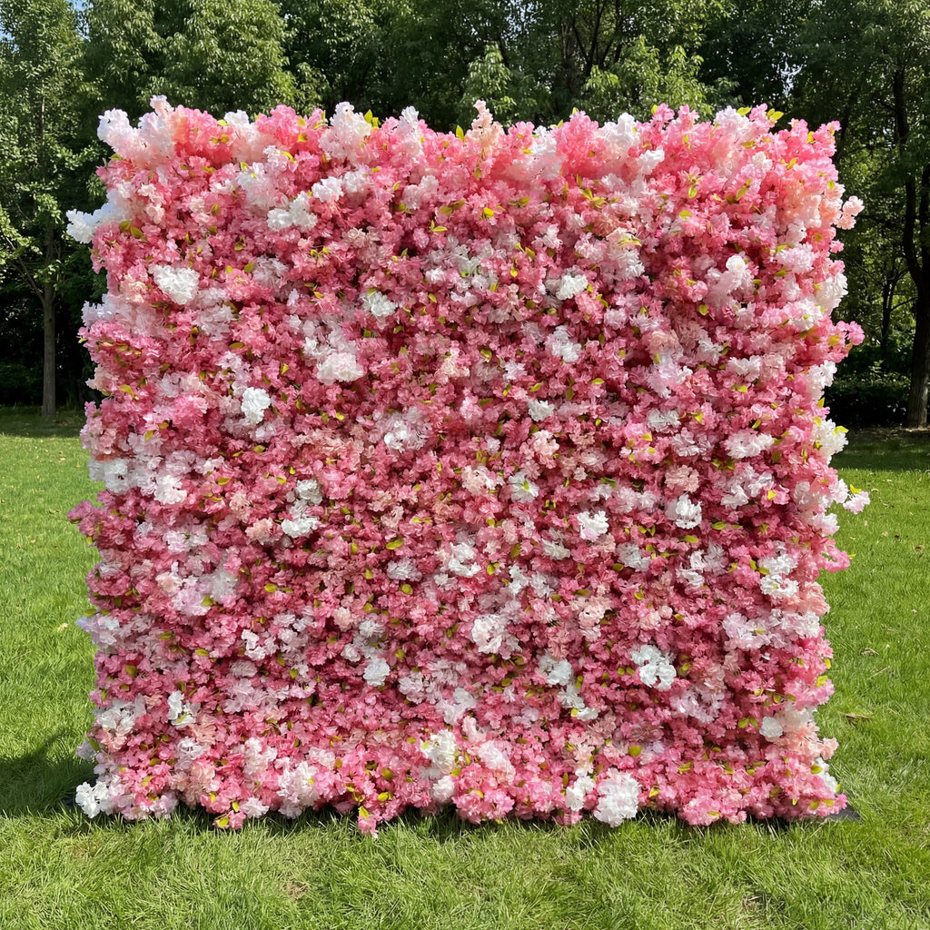 ValarFlowers Blush Pink Cherry Blossom Flower Wall Backdrop: Dreamy Sakura Bloom Display for Romantic Events - VF-836