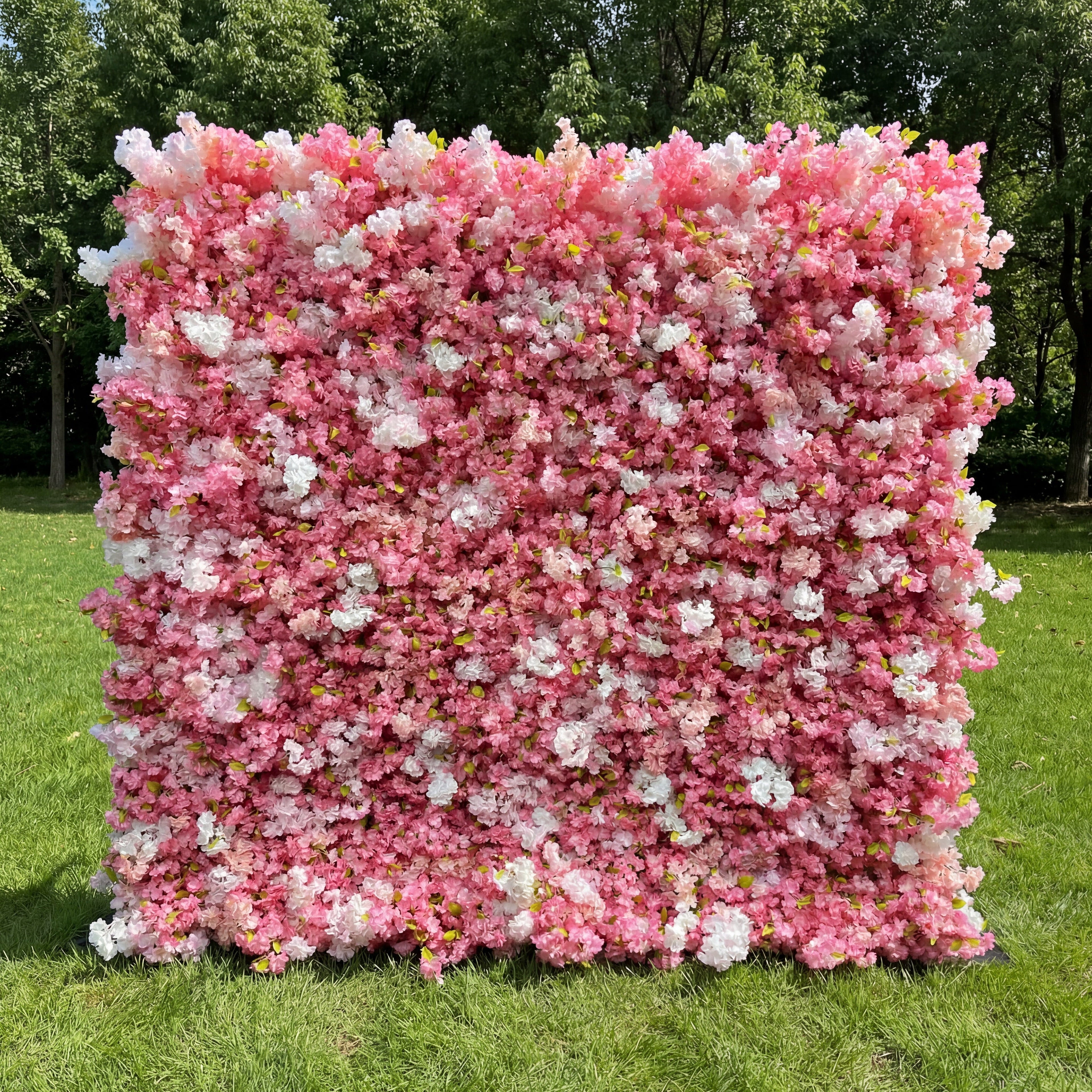ValarFlowers Blush Pink Cherry Blossom Flower Wall Backdrop: Dreamy Sakura Bloom Display for Romantic Events - VF-836