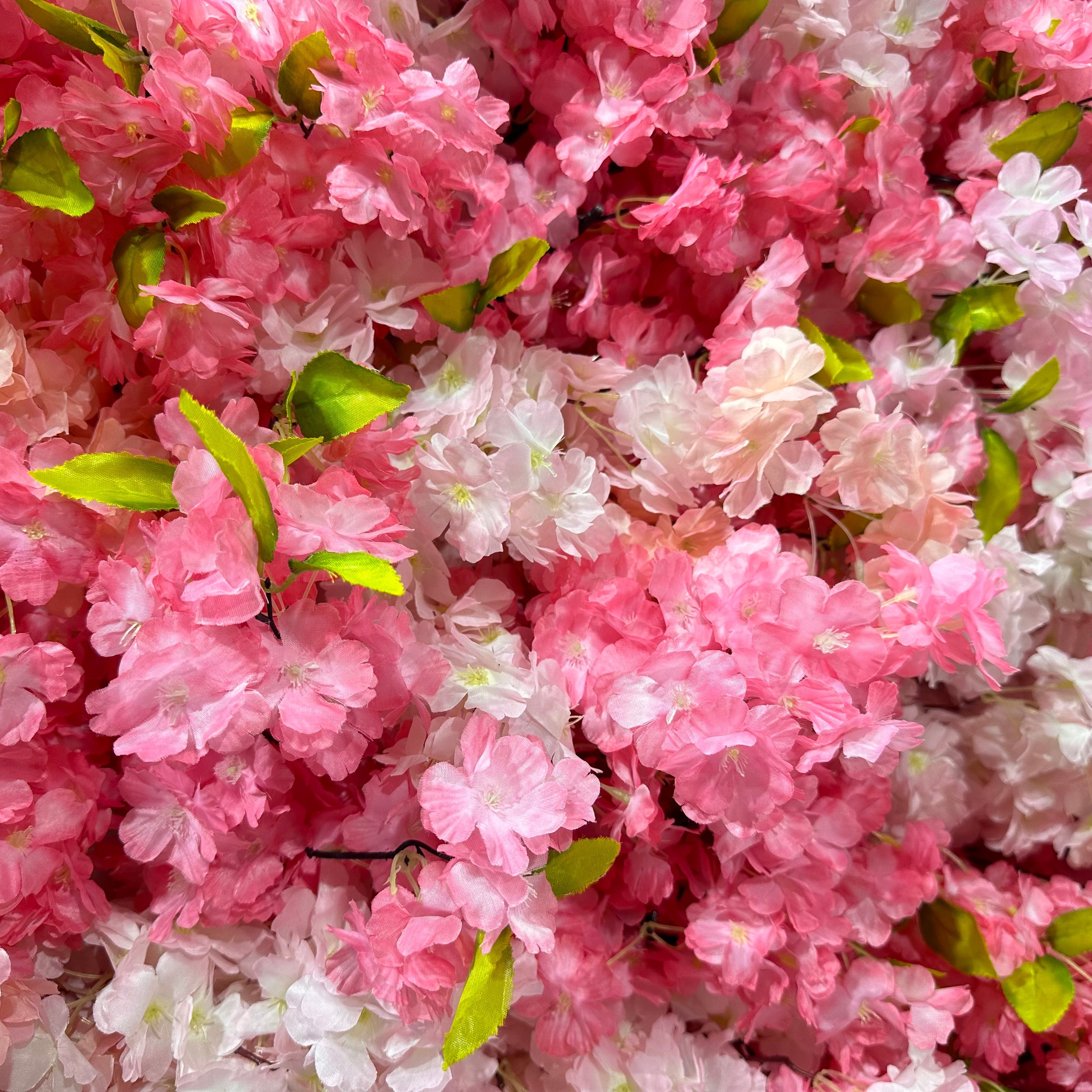 ValarFlowers Blush Pink Cherry Blossom Flower Wall Backdrop: Dreamy Sakura Bloom Display for Romantic Events - VF-836