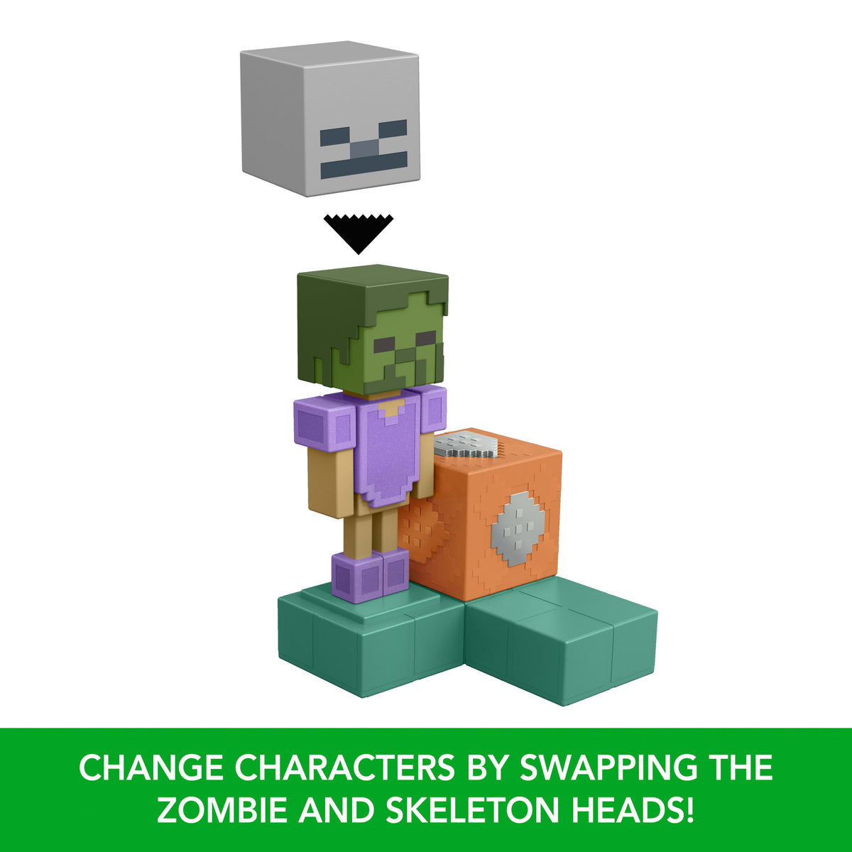 Minecraft Redstone Charged Animated Armor Stand Set, 1 3.25-Inch Scale Action Figure, 1 Mechanism & 1 Accessory