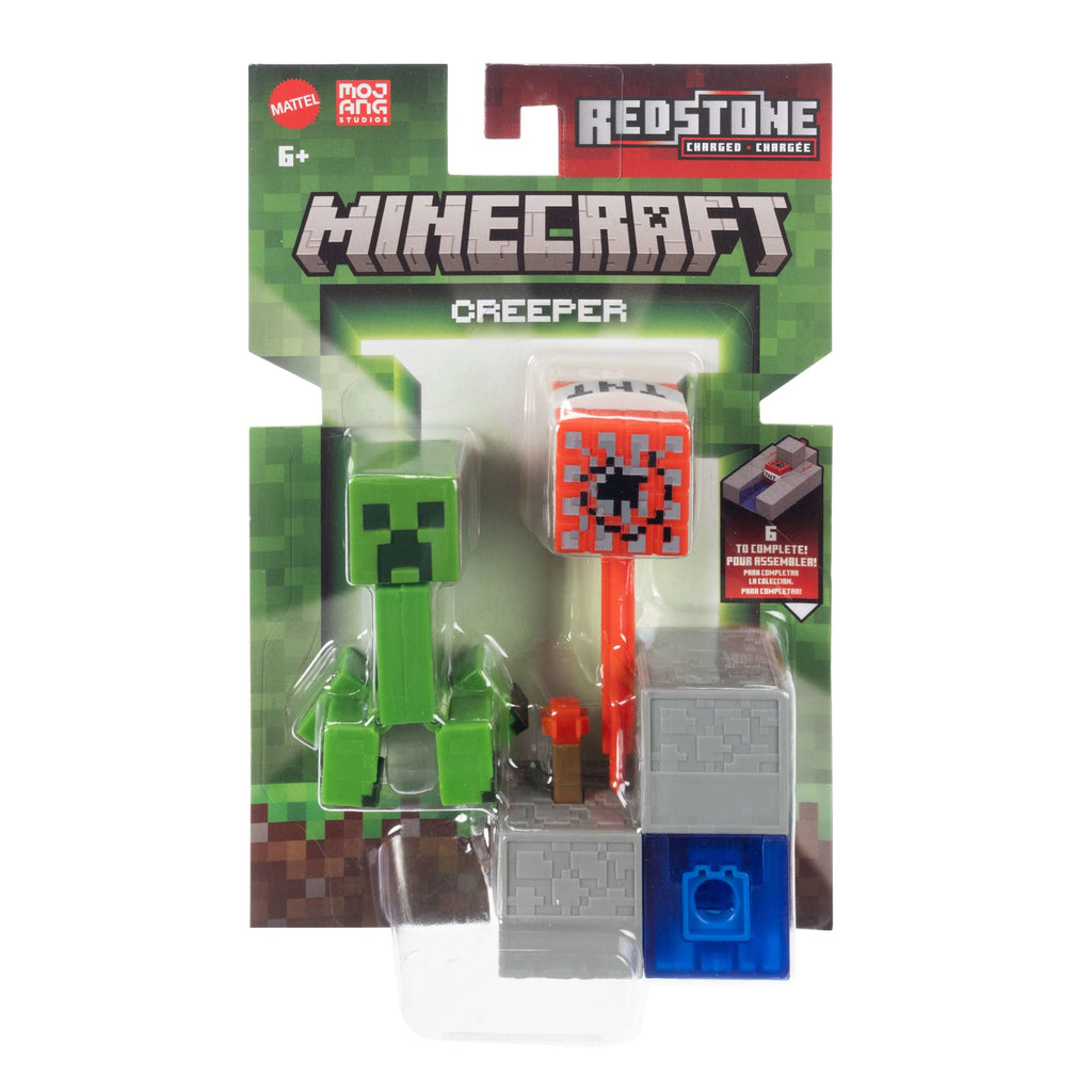 Minecraft Creeper Action Figure & Accessory Set, 3.25-Inch Scale Collectible Toy With Building Piece