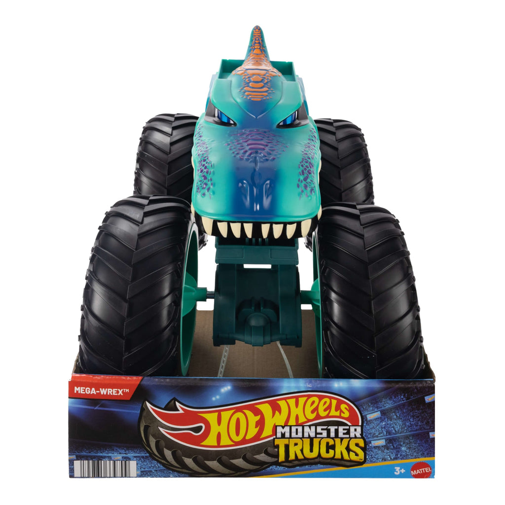 Hot Wheels-Monster Trucks Mega-Wrex Xxl-Avec Grandes Roues et Détails Brillants
