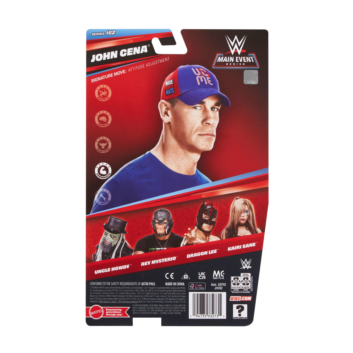 WWE John Cena Action Figure, Main Event Series #162, 6-Inch Collectible With Articulation