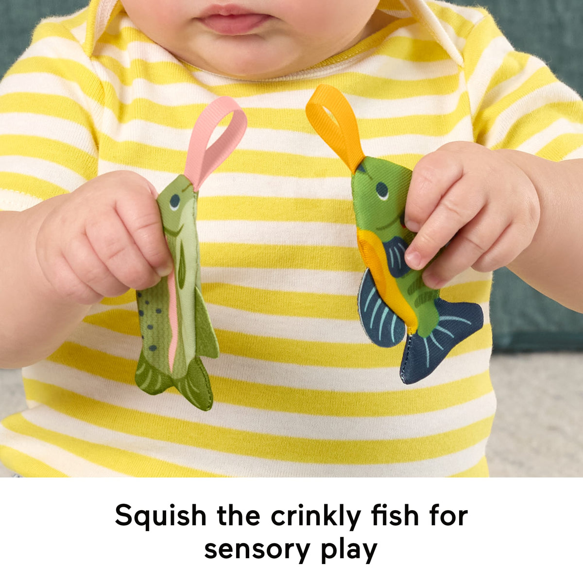 Fisher-Price Mini Me Moments Reel Fun Fishing Gift Set, 4 Baby Toys For Newborn Sensory Play