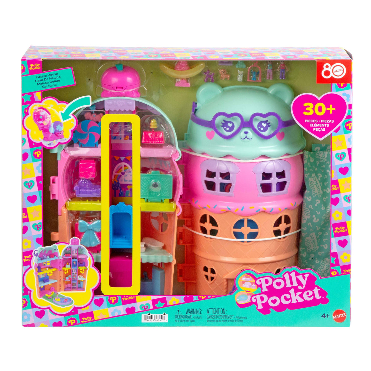 Polly Pocket Set de Juego Compacto Casa de Helado