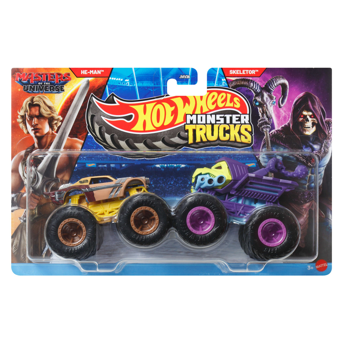 Hot Wheels Monster Trucks Veículo de Brinquedo Masters of the Universe Pacote com 2 autos