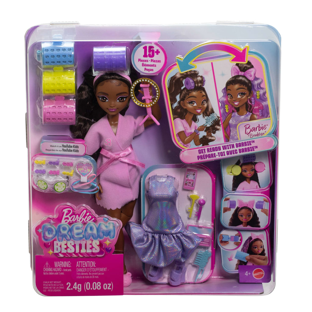Barbie Dream Besties Boneca Brooklyn Get Ready With Me com Acessórios