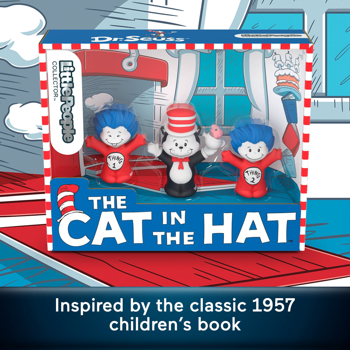 Little People Collector Dr. Seuss The Cat in The Hat Special Edition Set For Fans, 3 Figures