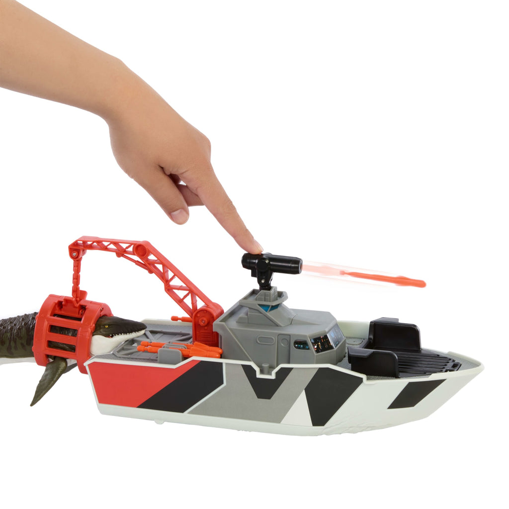 Matchbox® Bateau de Sauvetage Mosasaure Jurassic World