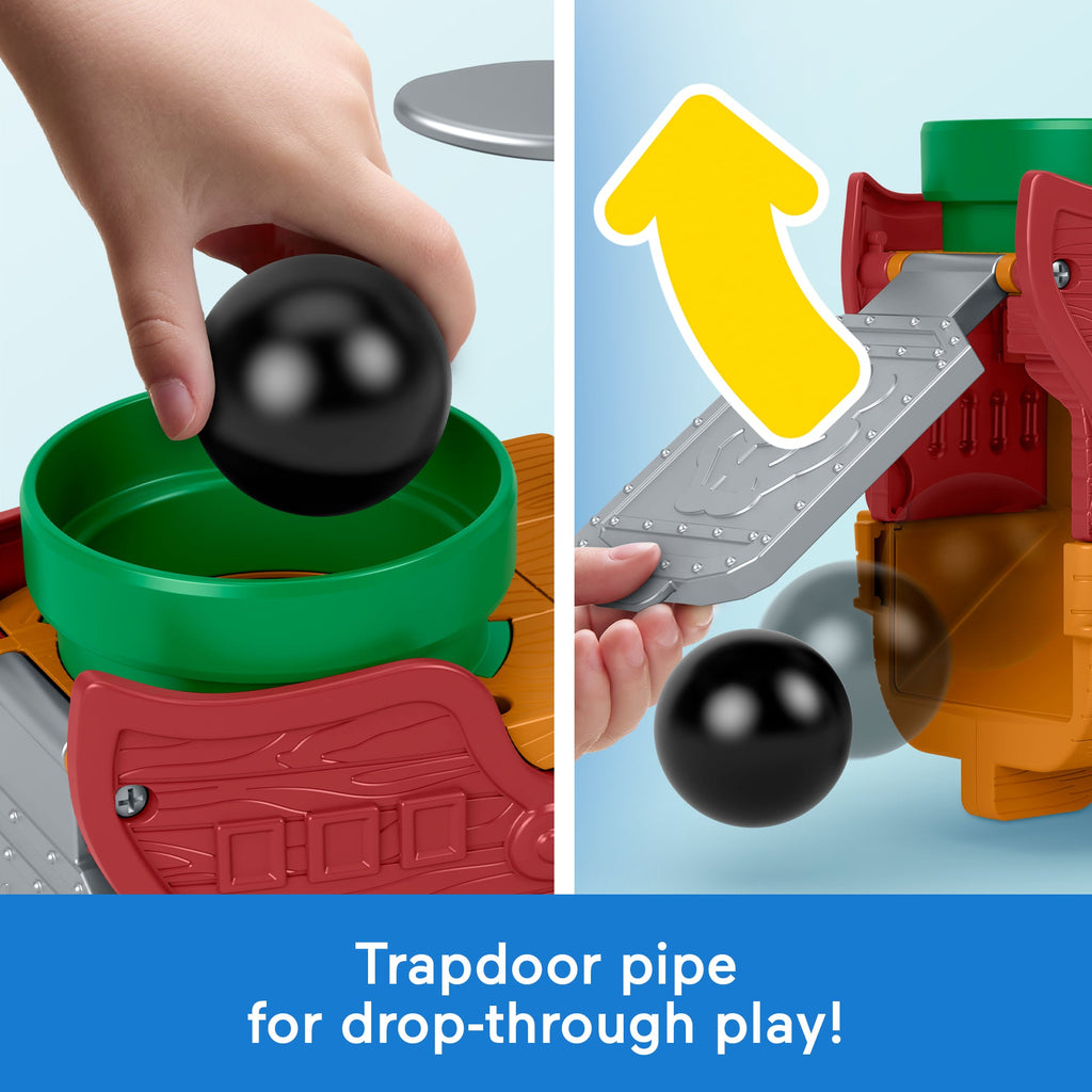 Fisher-Price Little People My Mario Bowser's Airship & Figure Set Toddler Toy
