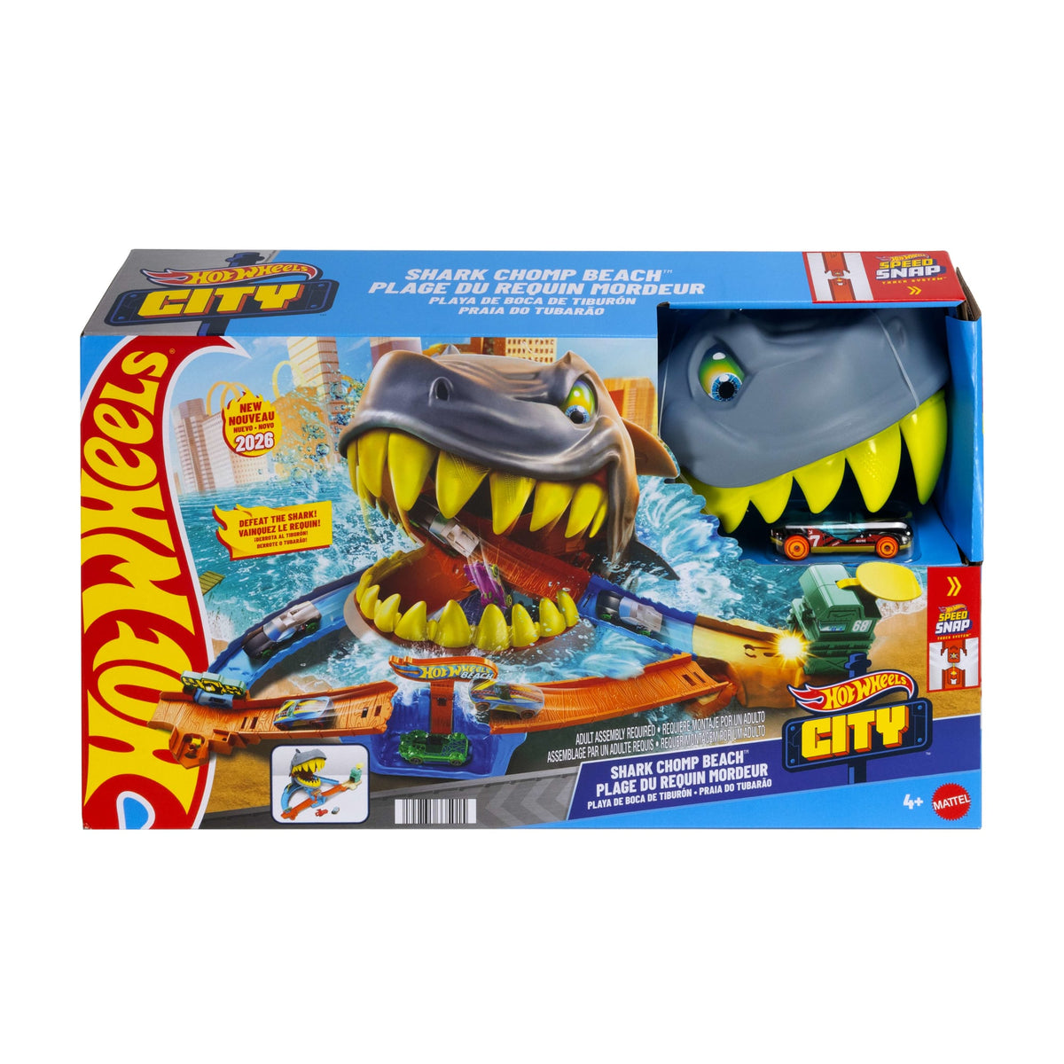 Hot Wheels City L’Attaque du Requin Coffret et Voiture