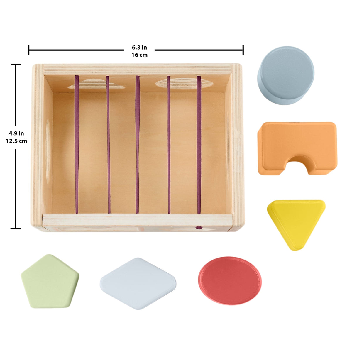 Fisher-Price Wood Flexi Shape Sorter, 7-Piece Wooden Baby & Toddler Activity Toy