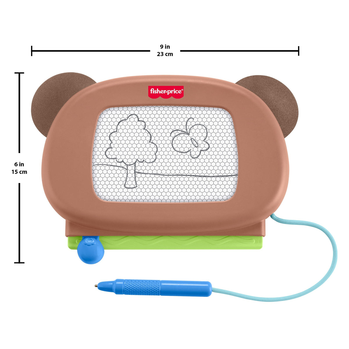 Fisher-Price Friendship Forest Doodle Pro Brown Bear, Magnetic Writing & Drawing Tablet For Kids
