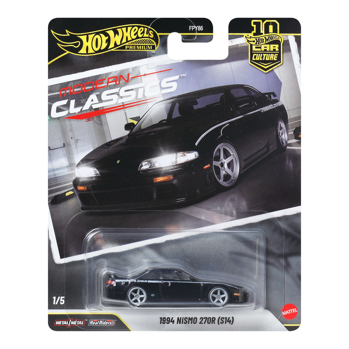Hot Wheels Car Culture Premium 1:64 Scale Die-Cast Toy 1994 Nismo 270R (S14), Modern Classics