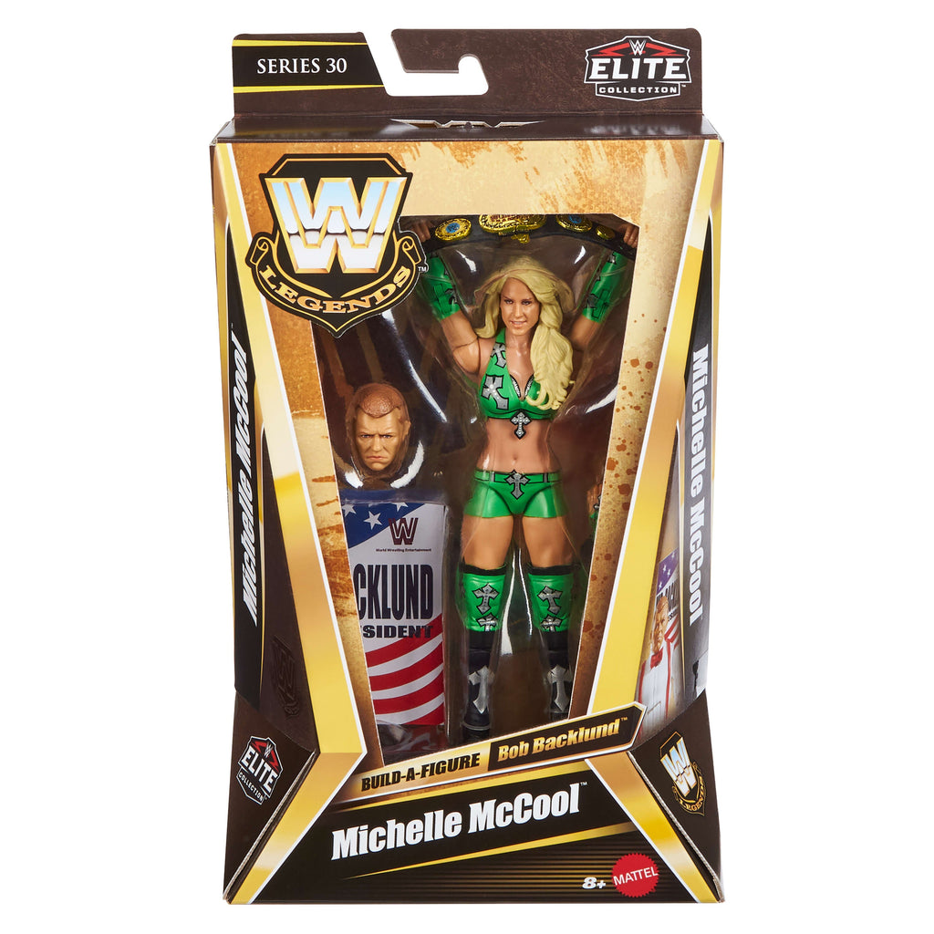 WWE Elite Legends Michelle Mccool Action Figure & Accessories, Series 30 6-inch Collectible Set