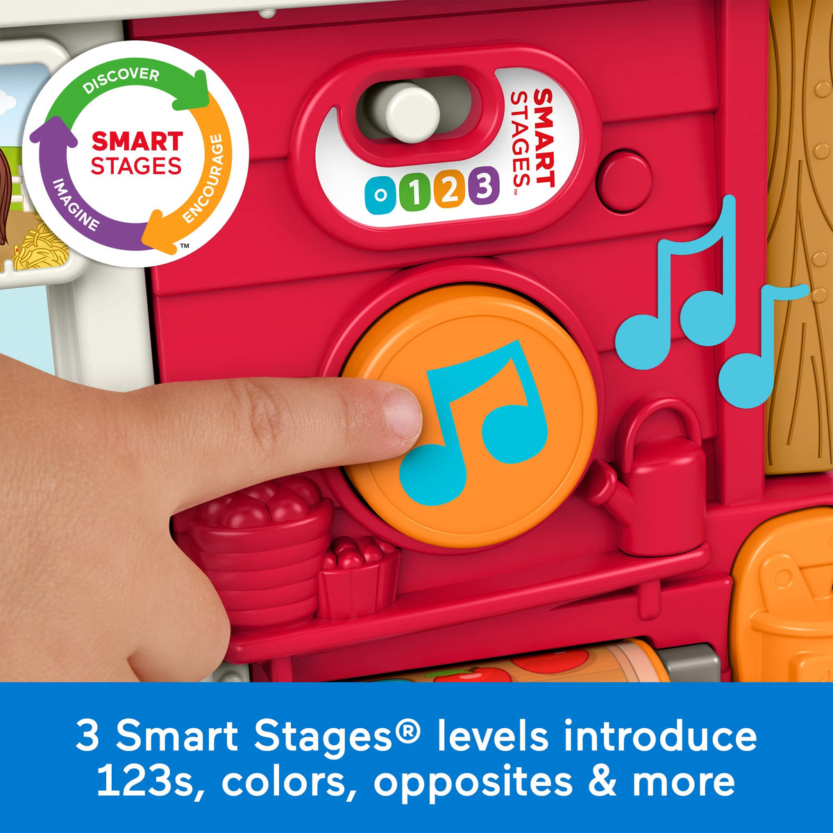 Fisher-Price Little People Caring Fun Animal Farm Playset Toddler Learning Toy, Multilanguage Version