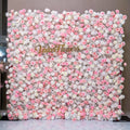 Valar Flowers' Exquisite Flower Wall: A Blend of Elegance and Durability with Soft Pink and White Artificial Blooms. Ideal for Weddings and Events. Easy Setup-VF-409