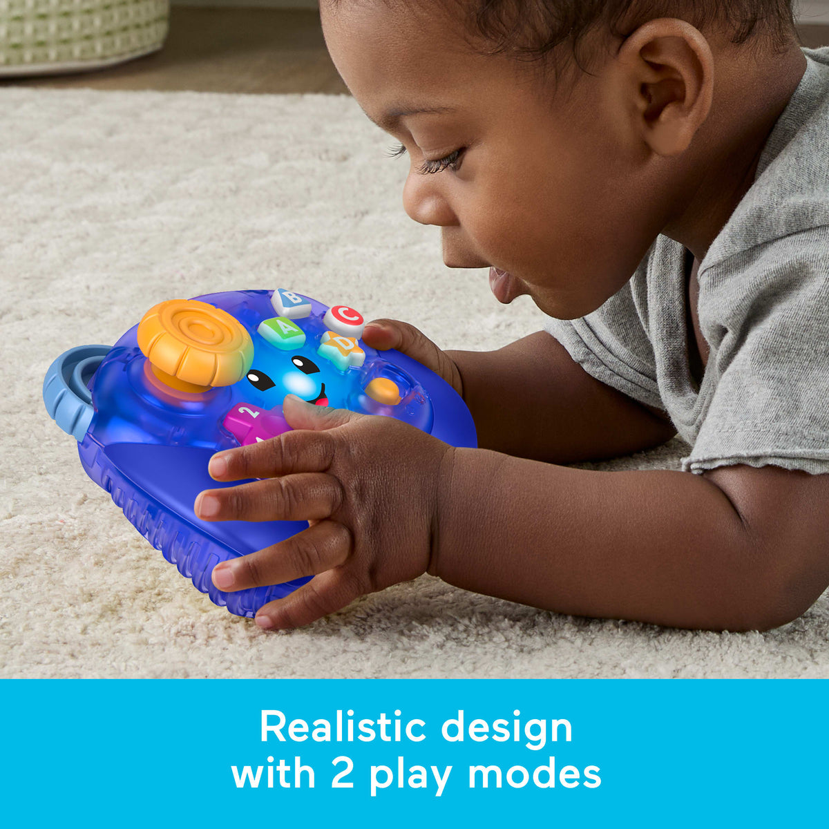 Fisher-Price Laugh & Learn Game & Learn Controller, Purple, Baby & Toddler Musical Video Game Toy