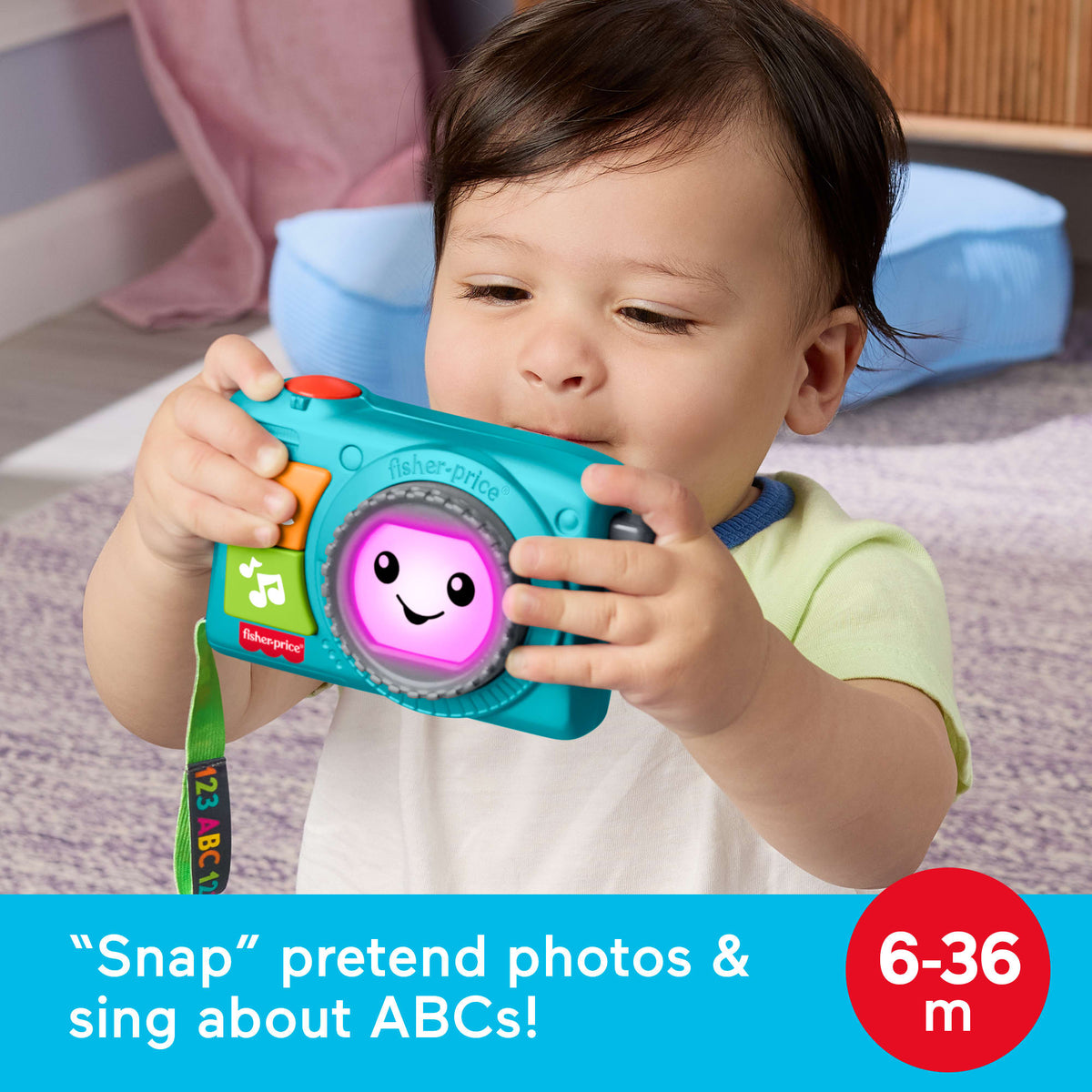 Fisher-Price Laugh & Learn Light-Up Camera Musical Baby & Toddler Learning Toy