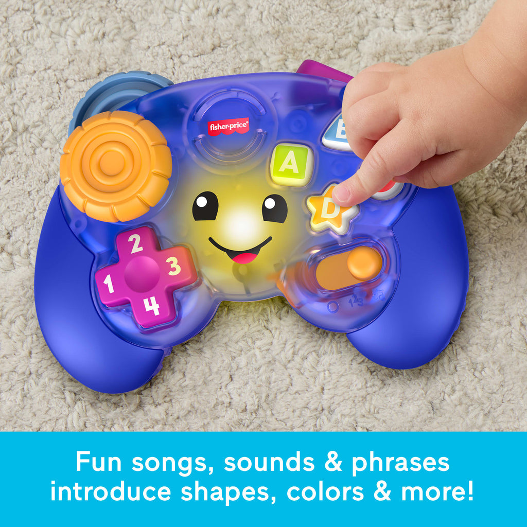 Fisher-Price Laugh & Learn Game & Learn Controller, Purple, Baby & Toddler Musical Video Game Toy