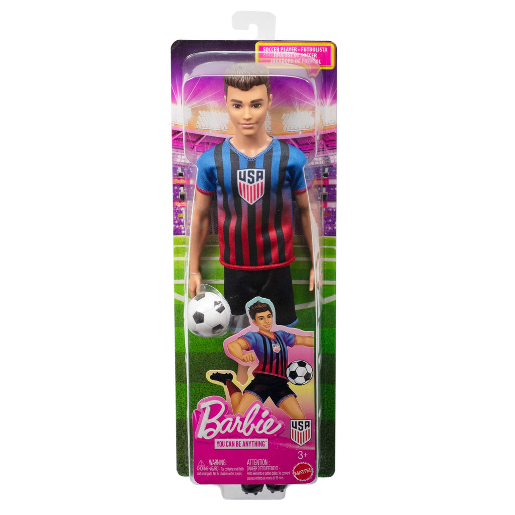 Barbie Careers Ussf Soccer Fashion Ken Doll Dressed in Removable Sport Outfit