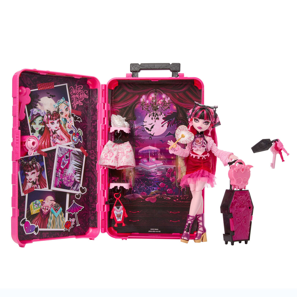Monster High Skulltimate Secrets Gore-Geous Oasis Playset, Draculaura Doll And Accessories
