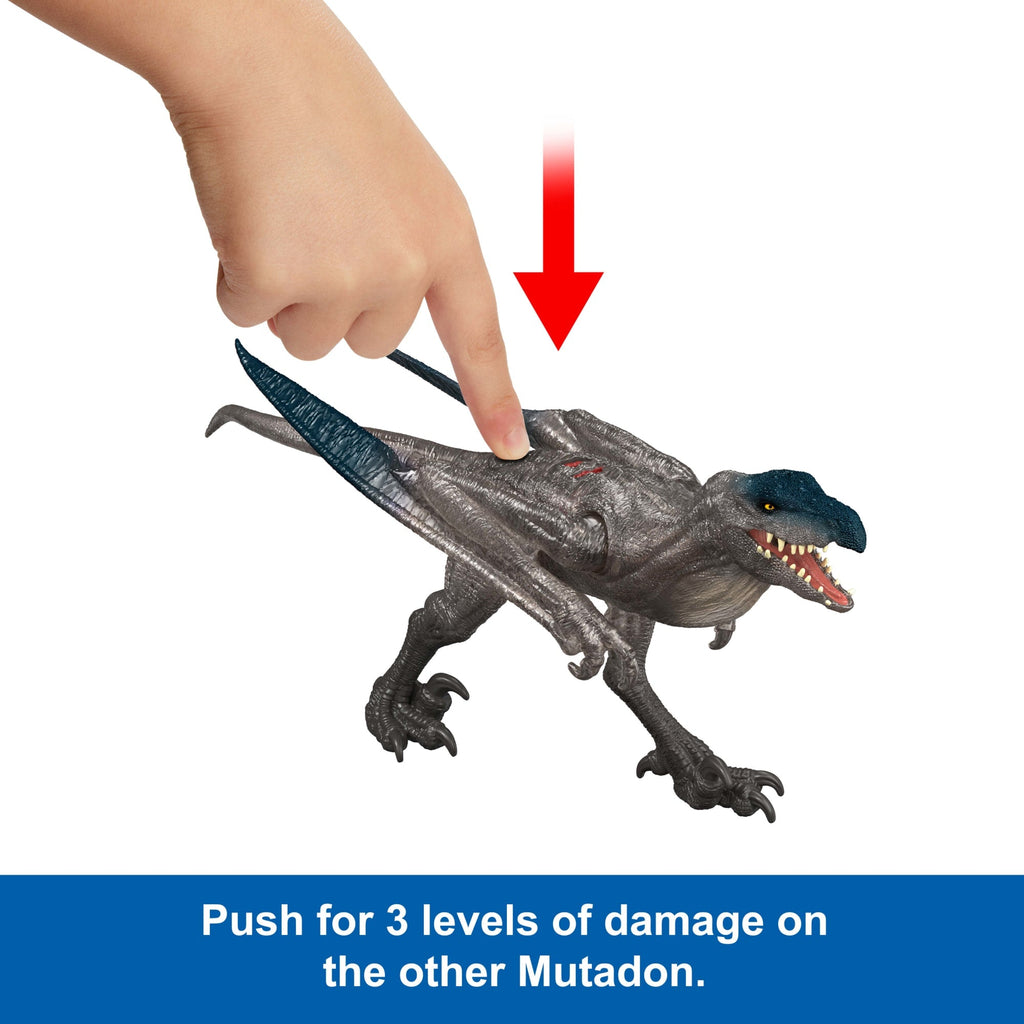 Jurassic World Rebirth Mutadon Destruction Pack, 2 Dinosaur Toys, Damage & Wing Flap Features