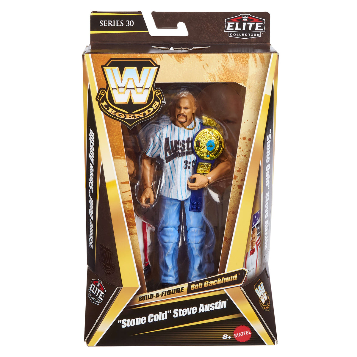 WWE Elite Legends “Stone Cold” Steve Austin Action Figure & Accessories, Series 30 6-inch Set