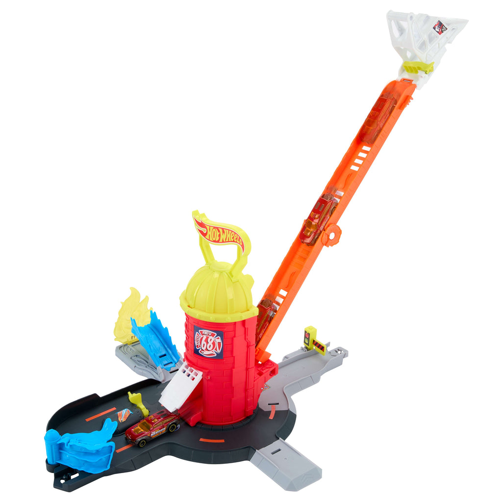 Hot Wheels City Pista de Brinquedo Super pista Corpo de Bombeiros
