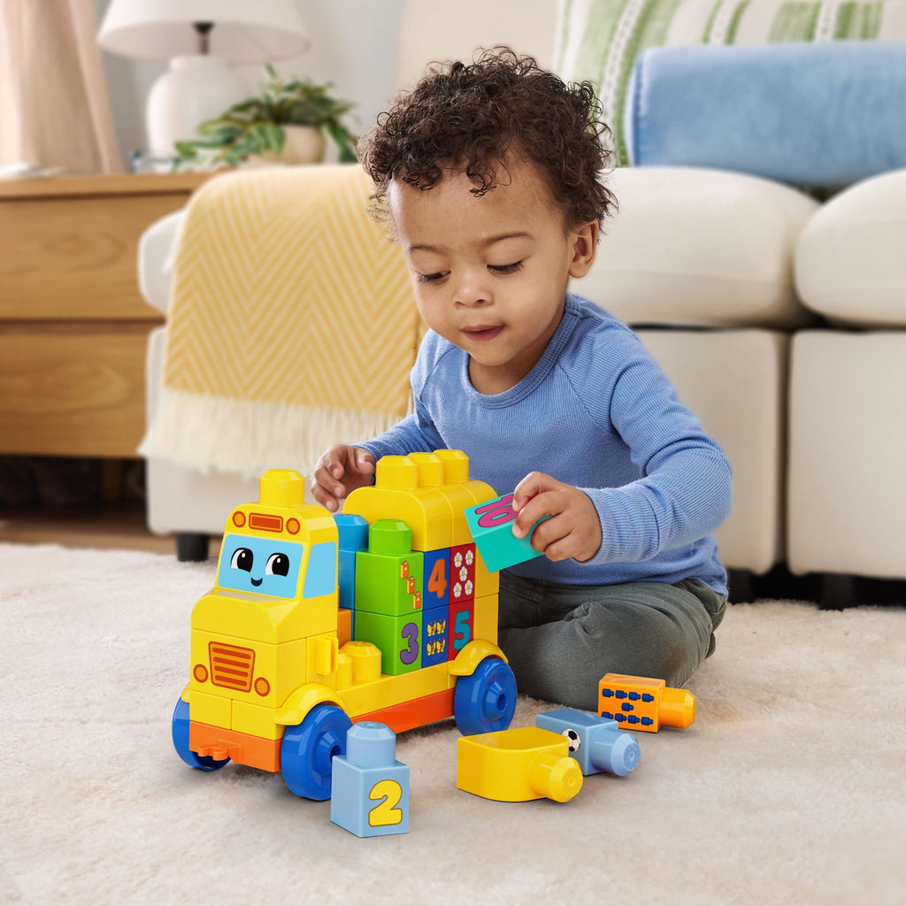 MEGA BLOKS Juguete de Construcción Autobús de Números Arma y Cuenta
