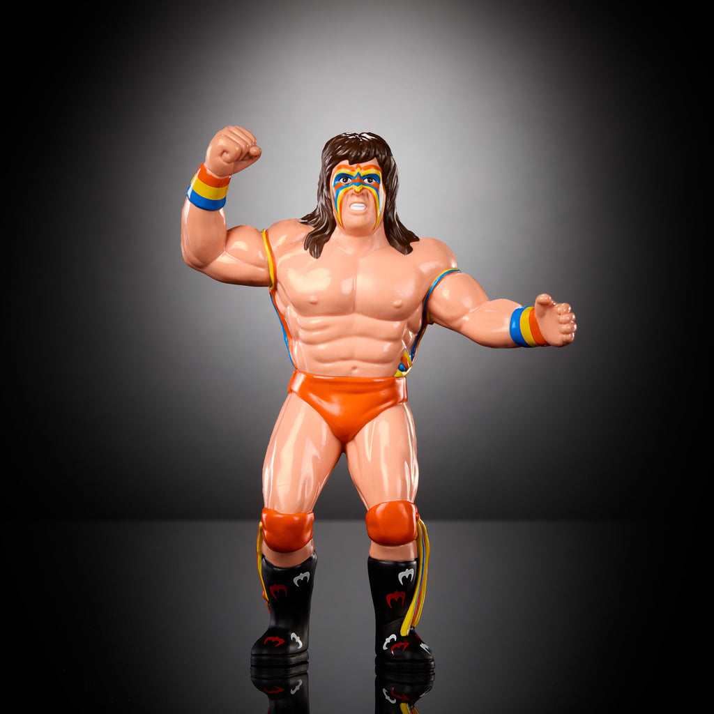 Ljn WWE Superstars Ultimate Warrior Action Figure, 1980s Retro 8-inch Collectible Toy