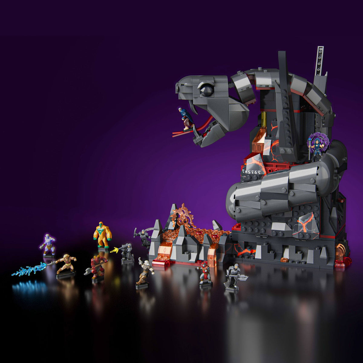 Coffret de Construction Le Combat de La Montagne du Serpent Mattel Brick Shop