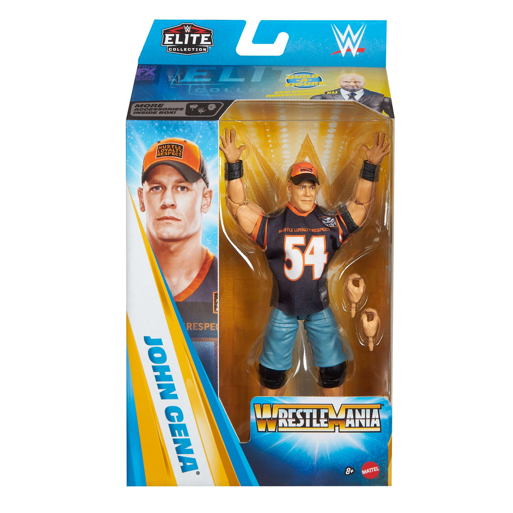 WWE Elite Collection Premium Live EVent John Cena Action Figure Set, Wrestlemania Collectible