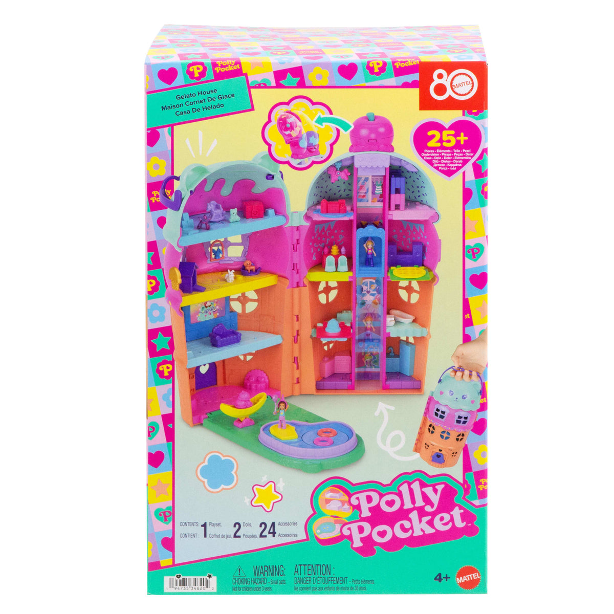 Polly Pocket Coffret Maison Cornet de Glace-Avec Figurines