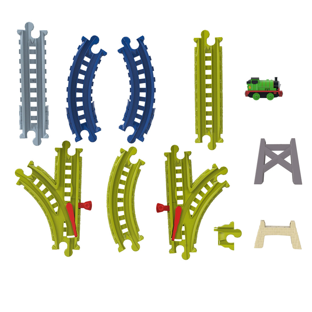Thomas & Friends From Fisher-Price Easy Connect Track Kit, 22 Pieces, Percy Engine & Reusable Bag