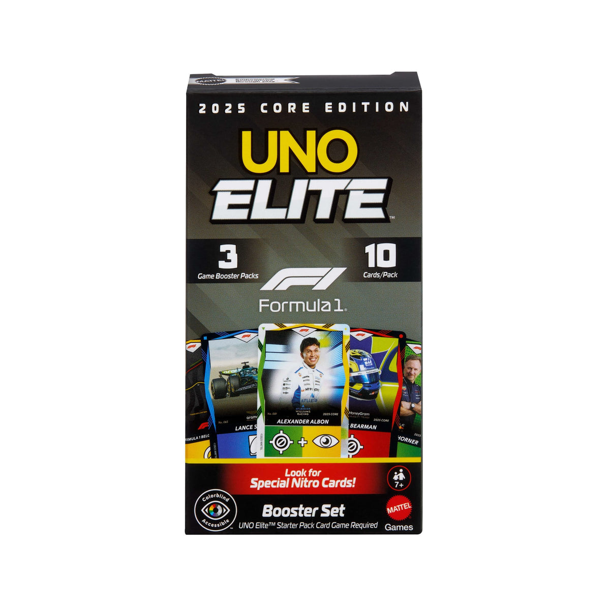 UNO Elite F1 Juego de Cartas Booster Set