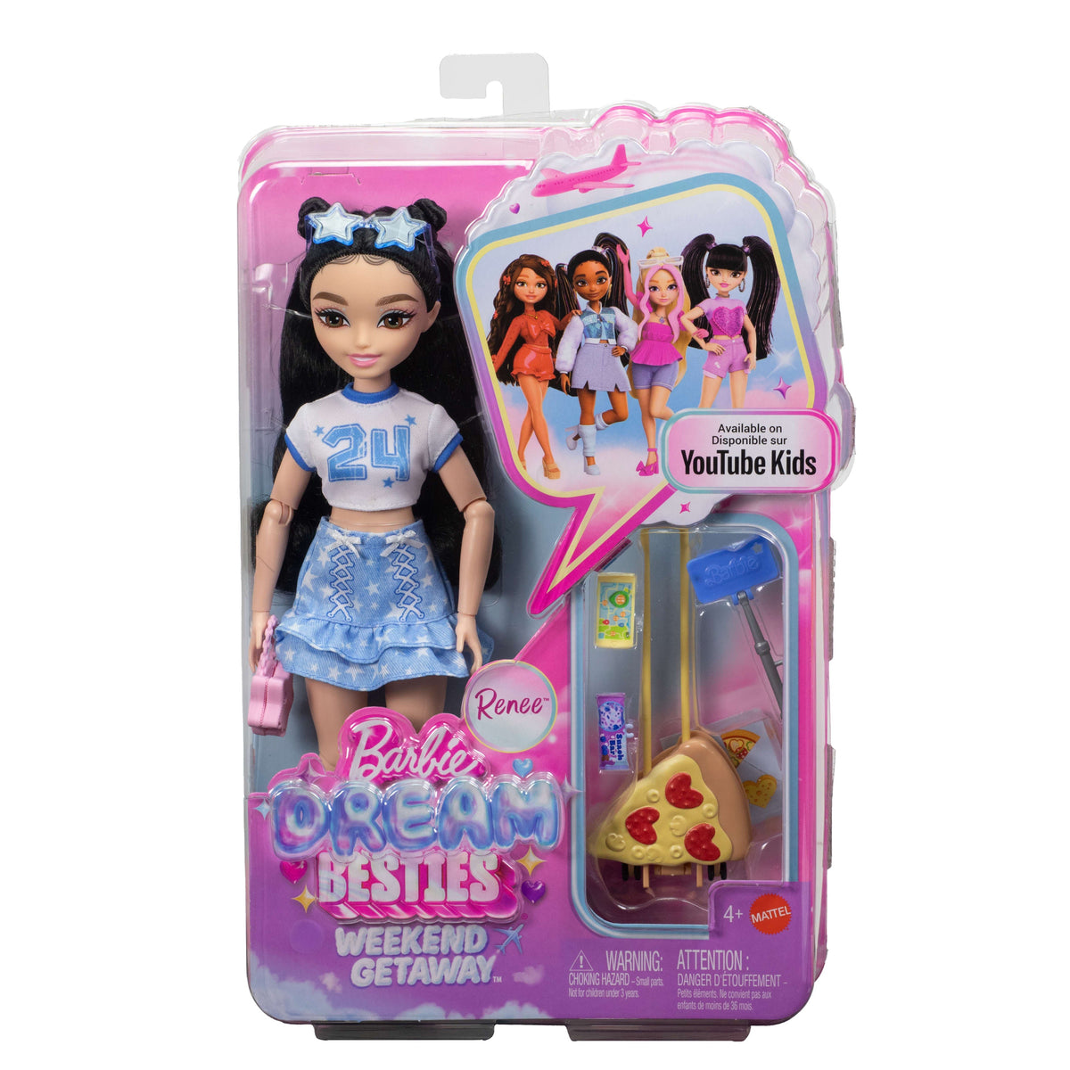 Barbie Dream Besties Weekend Getaway Renee Fashion Doll With 7 Travel Themed Accessories