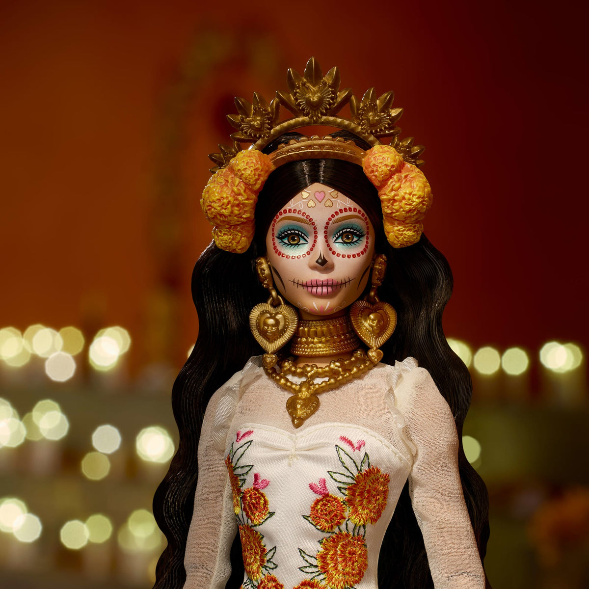 Barbie Signature Día De Muertos 2025 Collectible Doll in Ruffled Cream Gown