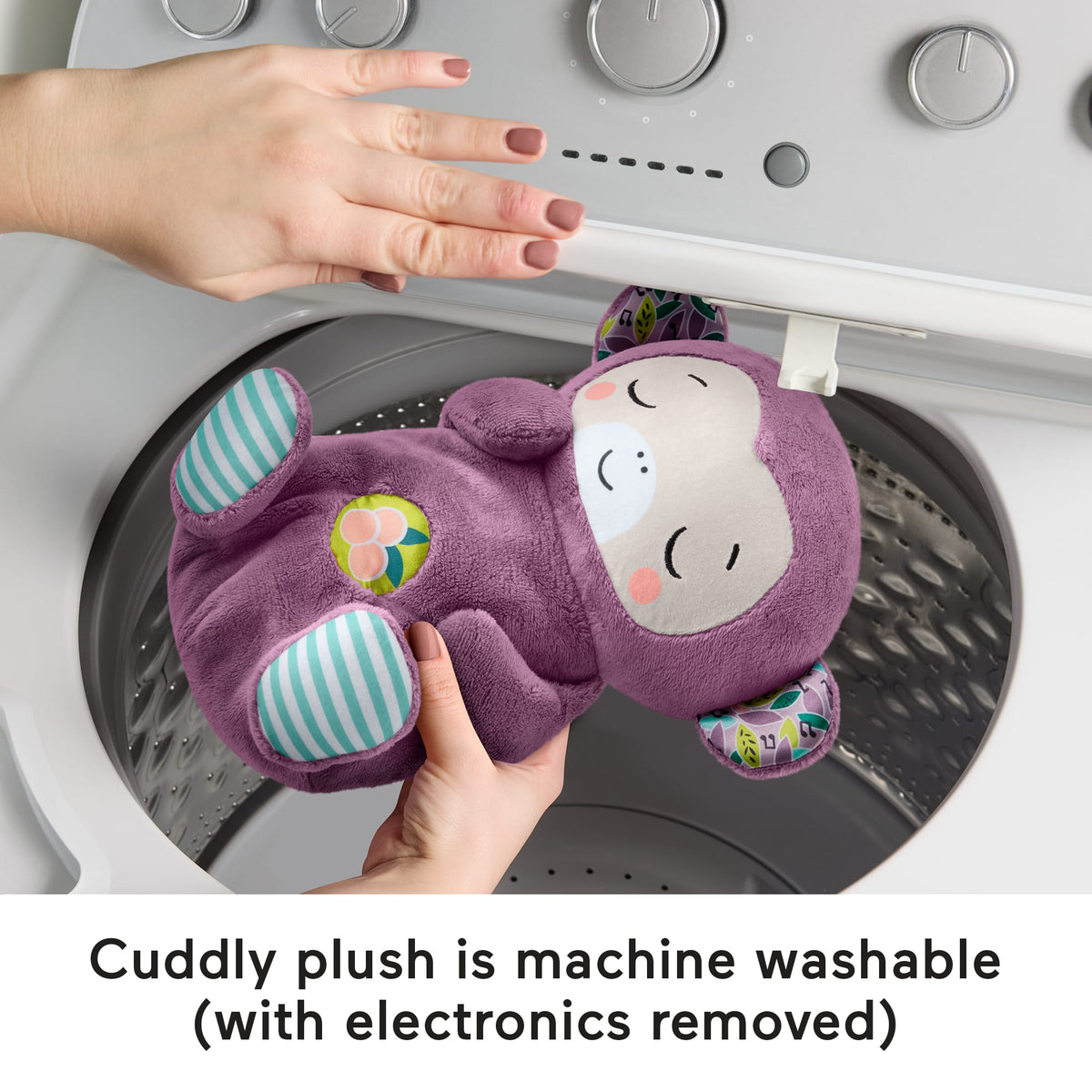 Fisher-Price Soothe ‘n Snuggle Purple Monkey Baby Toy & Sound Machine With Breathing Motion